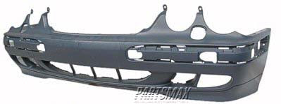 1000 | 2000-2002 MERCEDES-BENZ E55 AMG Front bumper cover w/o Sport package; w/headlamp washers; prime | MB1000156|2108852325