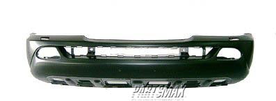 1000 | 1999-2001 MERCEDES-BENZ ML430 Front bumper cover w/Sport pkg; w/rect. fog lamps; w/o Parktronic; w/headlamp washer; prime | MB1000163|1638804670