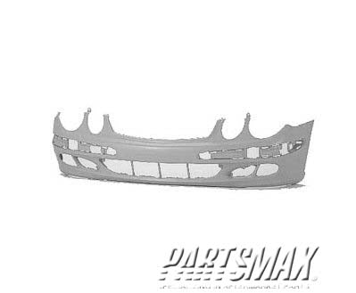 1000 | 2003-2006 MERCEDES-BENZ E500 Front bumper cover except AMG; w/o headlamp washers; 4dr sedan; 211; prime | MB1000171|2118800040