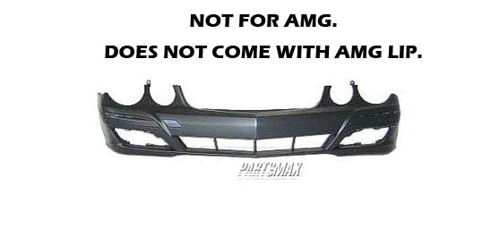 1000 | 2007-2009 MERCEDES-BENZ E550 Front bumper cover w/o AMG Styling Pkg; w/Sport Pkg; w/o H/Lamp Washer; w/o Parktronic; prime | MB1000268|2118801540