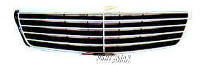 1200 | 2001-2002 MERCEDES-BENZ S55 AMG Grille assy w/o collision warning system | MB1200115|2208800383