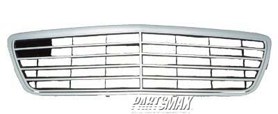 1200 | 2000-2003 MERCEDES-BENZ E320 Grille assy 4dr wagon; bright & black | MB1200116|21088006839040