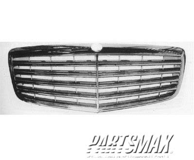 1200 | 2007-2009 MERCEDES-BENZ E550 Grille assy W211; Sedan; w/o Proximity Cruise Control; Black; Code 040 | MB1200146|21188017839040