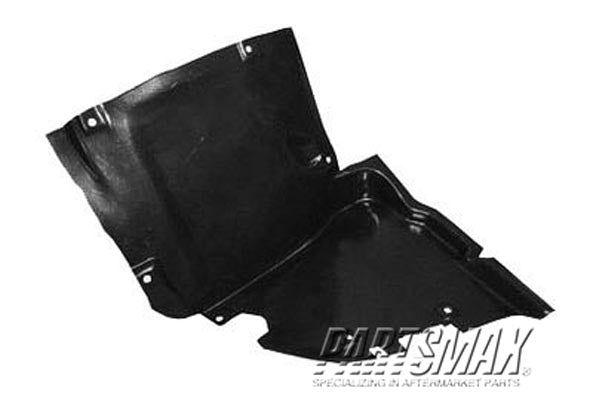 1249 | 2002-2007 MERCEDES-BENZ C230 RT Front fender inner panel 2dr coupe; front lower fender liner | MB1249112|2038841622