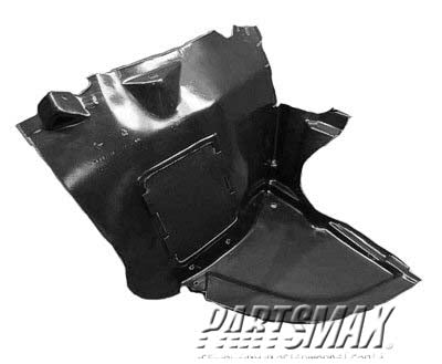 1251 | 2002-2004 MERCEDES-BENZ SLK32 AMG RT Front fender splash shield front; plastic liner | MB1251106|1706902530