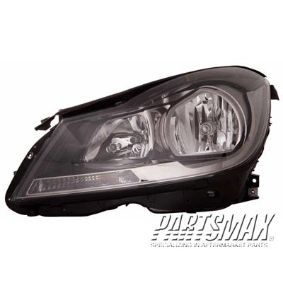 2502 | 2012-2015 MERCEDES-BENZ C350 LT Headlamp assy composite W204; Coupe; w/o Cornering Lamps; Black | MB2502186|204820995980