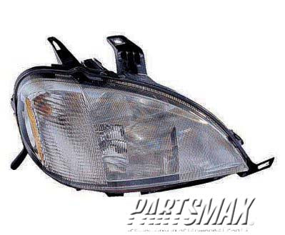 2503 | 2000-2001 MERCEDES-BENZ ML430 RT Headlamp assy composite Halogen; w/Sport Pkg | MB2503125|1638201061