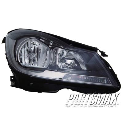 2503 | 2012-2015 MERCEDES-BENZ C350 RT Headlamp assy composite W204; Coupe; w/o Cornering Lamps; Black | MB2503186|204820003980