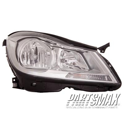 2503 | 2012-2014 MERCEDES-BENZ C250 RT Headlamp assy composite W204; Sedan; w/o Cornering Lamps; Chrome | MB2503187|2048205459