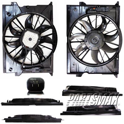 3115 | 2007-2011 MERCEDES-BENZ CLS550 Radiator cooling fan assy W219 | MB3115116|211500169380