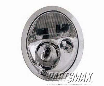 2502 | 2002-2004 MINI COOPER LT Headlamp assy composite BASE|S; Halogen; w/o H/Lamp Washers | MC2502101|63126911705