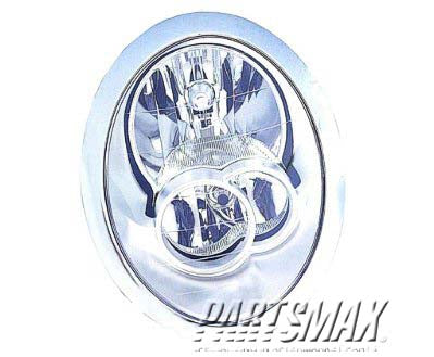 1150 | 2005-2008 MINI COOPER LT Headlamp assy composite halogen; w/o headlamp washer | MC2502102|63127198733
