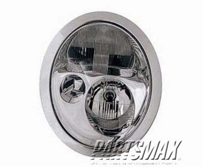 2503 | 2002-2004 MINI COOPER RT Headlamp assy composite BASE|S; Halogen; w/o H/Lamp Washers | MC2503101|63126911706