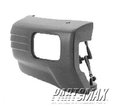 1005 | 1997-2000 MITSUBISHI MONTERO RT Front bumper extension outer w/Headlamp Washers; From 6-97 | MI1005112|MR376074