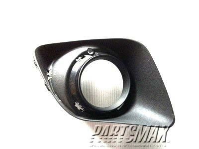 1038 | 2011-2012 MITSUBISHI OUTLANDER SPORT LT Front bumper insert Fog Lamp Bezel; PTM | MI1038112|8321A383