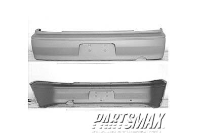 1100 | 2002-2003 MITSUBISHI LANCER Rear bumper cover ES/LS; 4dr sedan; prime | MI1100260|MR972542