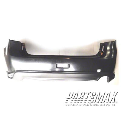 1100 | 2013-2015 MITSUBISHI OUTLANDER SPORT Rear bumper cover w/Textured Lower; w/o Flare Holes; prime | MI1100297|6410C587