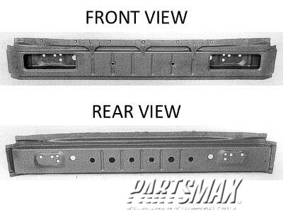 1106 | 1989-1992 MITSUBISHI MIRAGE Rear bumper reinforcement 4dr sedan | MI1106112|MB512603