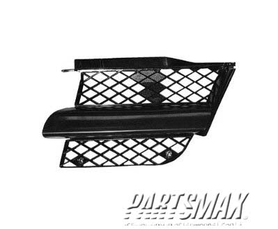 860 | 2003-2004 MITSUBISHI OUTLANDER Grille assy white & black - paint to match; right side; w/clips | MI1200242|MN133230