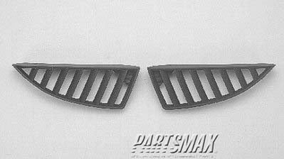 1200 | 2004-2005 MITSUBISHI LANCER Grille assy except Evolution; 4dr sedan; left side; bright & silver & black | MI1200245|MN161013