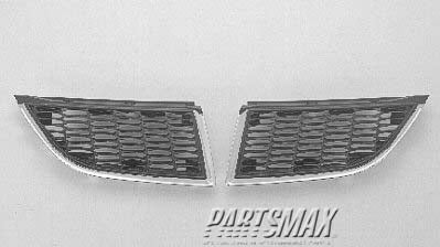 1200 | 2004-2006 MITSUBISHI GALANT Grille assy left side; bright & gray | MI1200250|MN161845HA