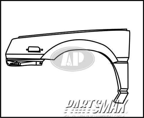 1240 | 1987-1988 MITSUBISHI MIRAGE LT Front fender assy all | MI1240108|MB506191