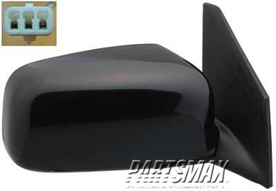 1710 | 2002-2005 MITSUBISHI LANCER RT Mirror outside rear view LS/OZ Rally; heated power remote; black - paint to match | MI1321113|MR631496