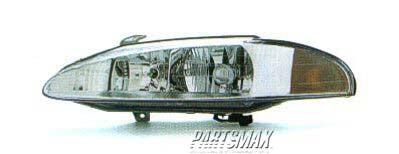 2502 | 1995-1996 MITSUBISHI ECLIPSE LT Headlamp assy composite w/o Aero package | MI2502104|MR162465