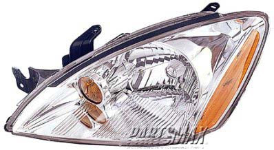 2502 | 2004-2007 MITSUBISHI LANCER LT Headlamp assy composite except Evolution; 4dr wagon; w/o ABS; bright | MI2502136|MN154897