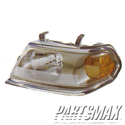 1160 | 2000-2000 MITSUBISHI MONTERO SPORT RT Headlamp assy composite w/bright bezel; to 2/00 | MI2503130|MR496352