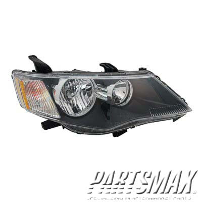 2503 | 2007-2008 MITSUBISHI OUTLANDER RT Headlamp assy composite Halogen; Matte Black Bezel | MI2503144|8301A918