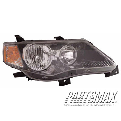 2503 | 2009-2009 MITSUBISHI OUTLANDER RT Headlamp assy composite Halogen; Gloss Black Bezel | MI2503162|8301B606