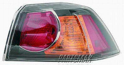 2805 | 2009-2017 MITSUBISHI LANCER RT Taillamp assy outer EVOLUTION | MI2805103|8330A622
