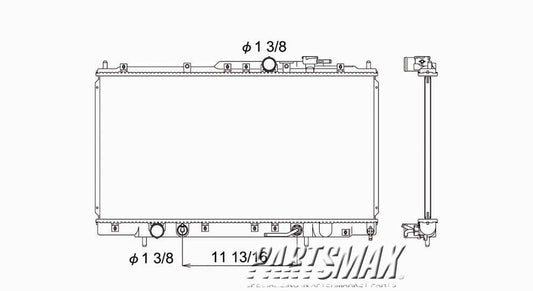 3010 | 1999-2003 MITSUBISHI GALANT Radiator assembly w/2.4L 4 cyl engine | MI3010120|MR312229