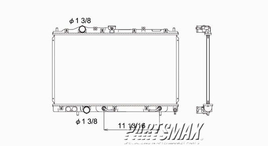 2870 | 1997-2002 MITSUBISHI MIRAGE Radiator assembly w/1.8L engine; w/manual trans | MI3010125|MR299618