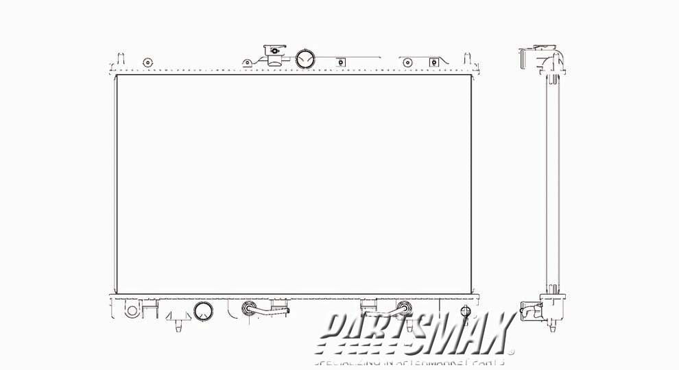 3010 | 2004-2005 MITSUBISHI OUTLANDER Radiator assembly all | MI3010198|MZ690925