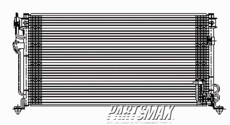 3030 | 2002-2002 MITSUBISHI LANCER Air conditioning condenser 2.0L; includes drier | MI3030160|MZ690934