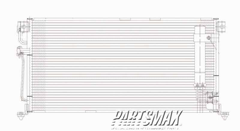 2910 | 2004-2007 MITSUBISHI LANCER Air conditioning condenser w/2.0L engine; except Evolution | MI3030167|MN151100