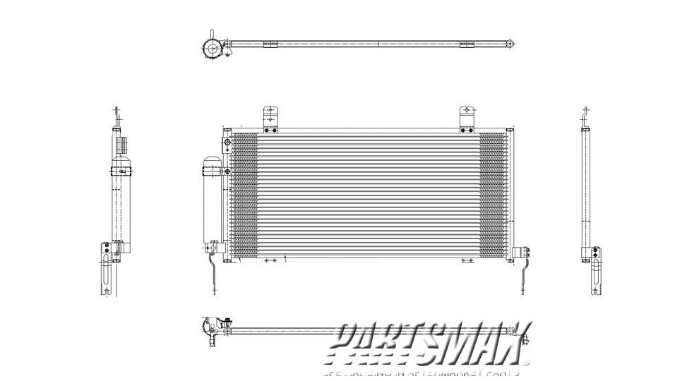 2910 | 2009-2012 MITSUBISHI GALANT Air conditioning condenser all | MI3030173|7812A173