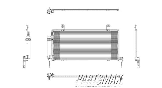 2910 | 2009-2012 MITSUBISHI GALANT Air conditioning condenser all | MI3030173|7812A173