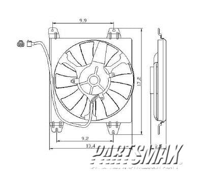 3113 | 2001-2005 CHRYSLER SEBRING Condenser fan 2dr coupe; w/4 cyl engine | MI3113114|MR958425