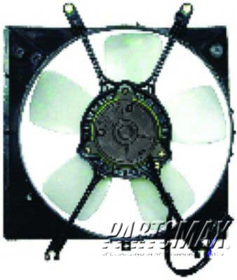 3115 | 1994-1998 MITSUBISHI GALANT Radiator cooling fan assy ES|DE|S; M/T; Motor/Blade/Shroud Assy; see notes | MI3115127|MR127280-PFM