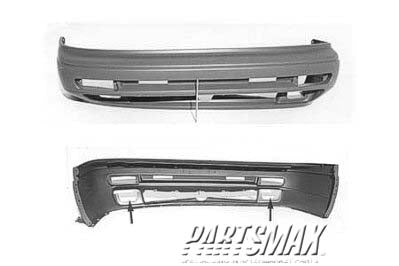 1000 | 1989-1994 NISSAN MAXIMA Front bumper cover SE; w/fog lamps; prime | NI1000124|6202286E26