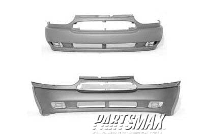 1000 | 1999-2000 NISSAN QUEST Front bumper cover SE/GLE; prime | NI1000172|620227B2250