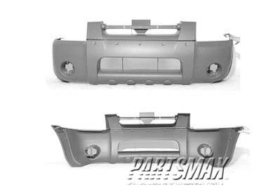 1000 | 2001-2004 NISSAN FRONTIER Front bumper cover SE/SC; prime | NI1000185|620229Z440