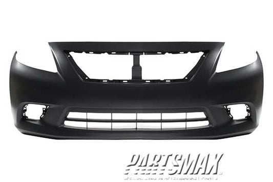 1000 | 2012-2014 NISSAN VERSA Front bumper cover S; Sedan; prime | NI1000284|FBM223BA0J