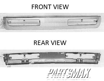 1002 | 1995-1996 NISSAN PICKUP Front bumper face bar to 11/95; bright | NI1002101|6201457G25