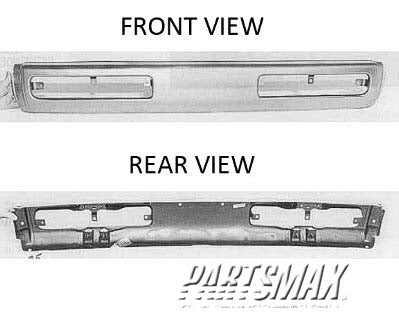 1002 | 1995-1996 NISSAN PICKUP Front bumper face bar to 11/95; black | NI1002102|6201457G26