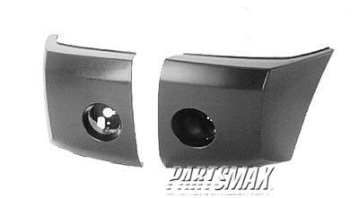 1005 | 2004-2005 NISSAN TITAN RT Front bumper extension outer LS/SE; prime | NI1005145|620247S225