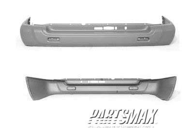 1100 | 1999-2003 NISSAN PATHFINDER Rear bumper cover w/spare tire carrier; from 12/98; prime | NI1100215|H50222W225